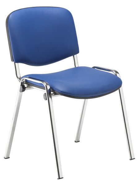 Pack Of 4 Scout Chrome Frame Vinyl Conference Chairs, Blue