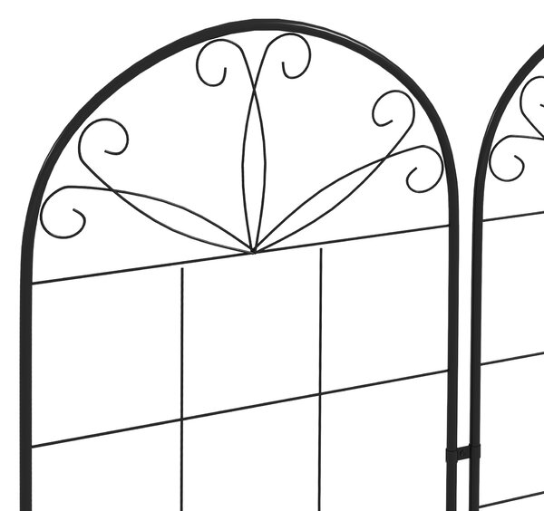 Outsunny Set of 2 Metal Garden Trellises: Climbing Plant Support Frames, Decorative Grid Design Aosom UK