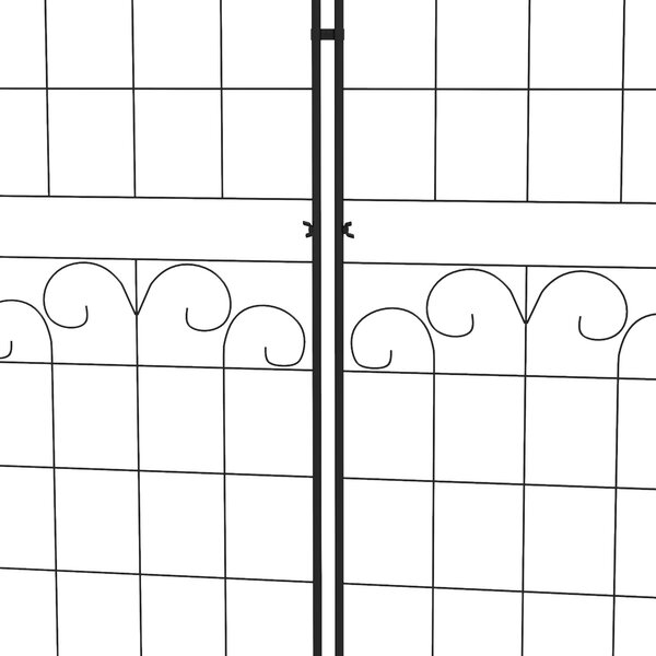 Outsunny Metal Trellis Set of 2, Garden Trellis for Climbing Plants Support Frames, Floral Design Aosom UK