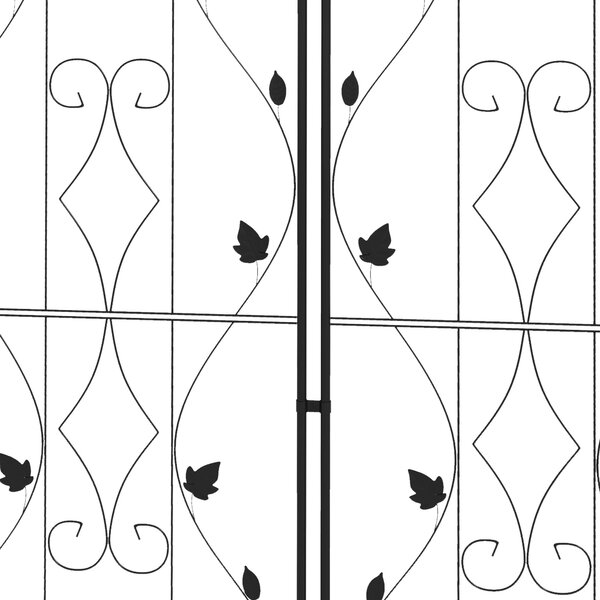 Outsunny Metal Trellis Set: Leaf Design Plant Support Frames, Outdoor Use Aosom UK