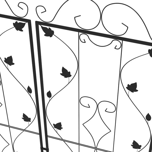 Outsunny Metal Trellis Set: Leaf Design Plant Support Frames, Outdoor Use Aosom UK