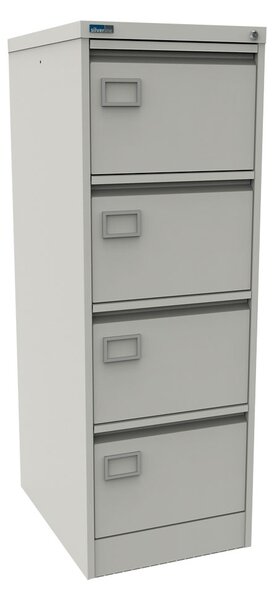 Silverline Executive 4 Drawer Filing Cabinets, Traffic White