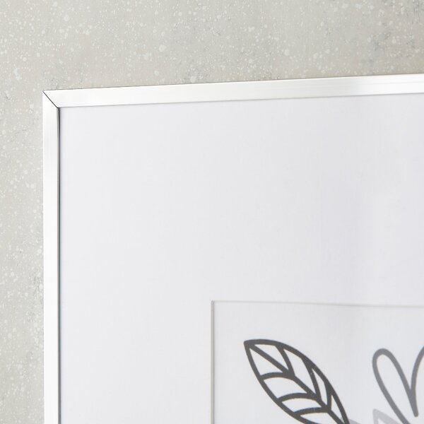 Skinny Silver Metal Multi Photo Frame