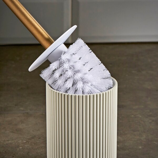 Modern Luxe Ribbed Resin Toilet Brush