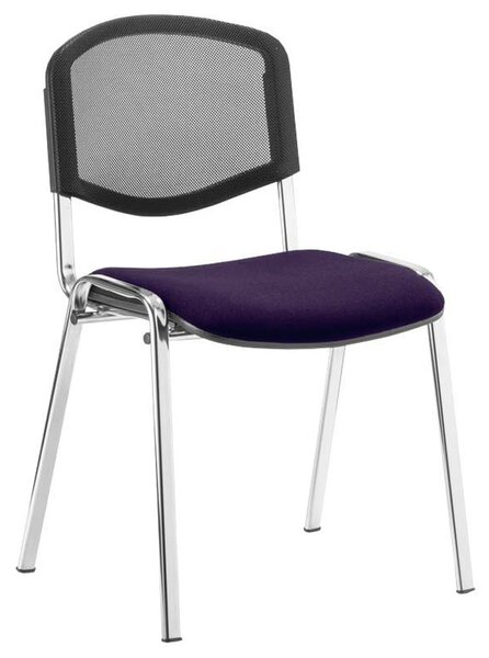 ISO Chrome Frame Mesh Back Conference Chair (Tansy Purple), Tansy Purple
