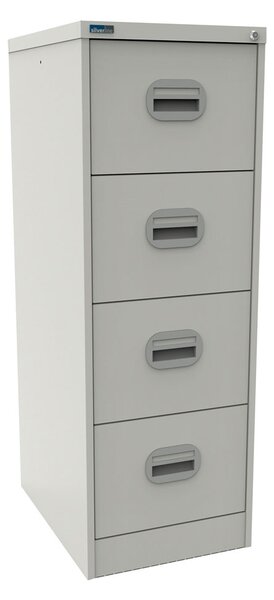 Silverline Kontrax 4 Drawer Filing Cabinet, White Semi Gloss