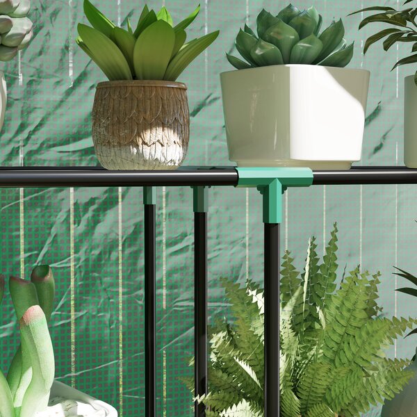 Outsunny 40 x 100cm Three Shelf Steel Frame Greenhouse - Green