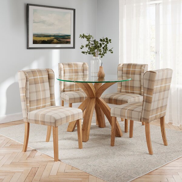 Oswald Set of 2 Dining Chairs, Country Check