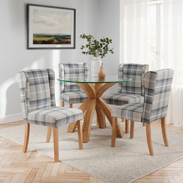 Oswald Set of 2 Dining Chairs, Country Check