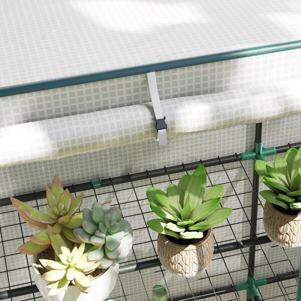 Outsunny Three-Tier Mini Greenhouse - White