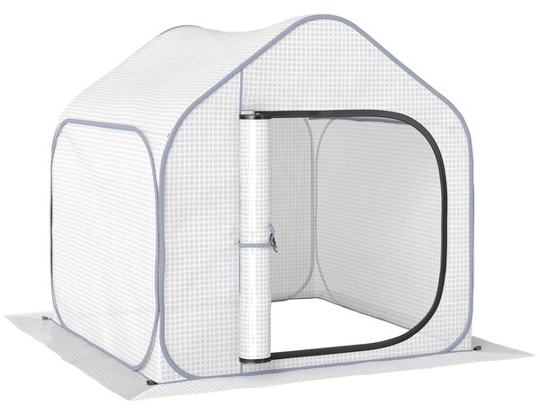 Outsunny 150 x 148cm Pop-Up Greenhouse - White