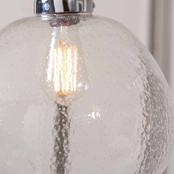 Beja Organic Shape Clear Bubble Glass Pendant Light