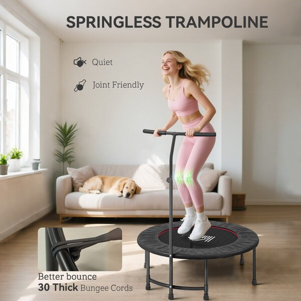 HOMCOM Trampoline Rebounder Adjustable Jumper, 40"-Black Aosom UK