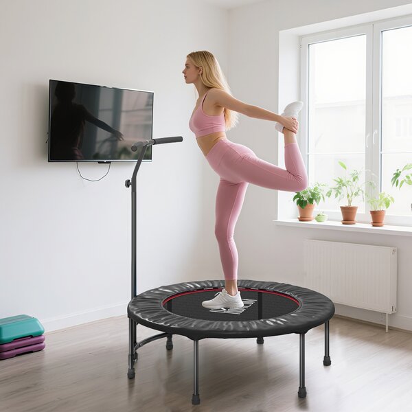 HOMCOM Trampoline Rebounder Adjustable Jumper, 40"-Black Aosom UK