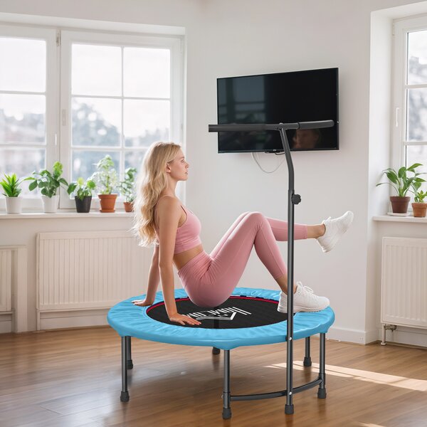 HOMCOM Trampoline Rebounder Adjustable Jumper, 40"-Blue Aosom UK
