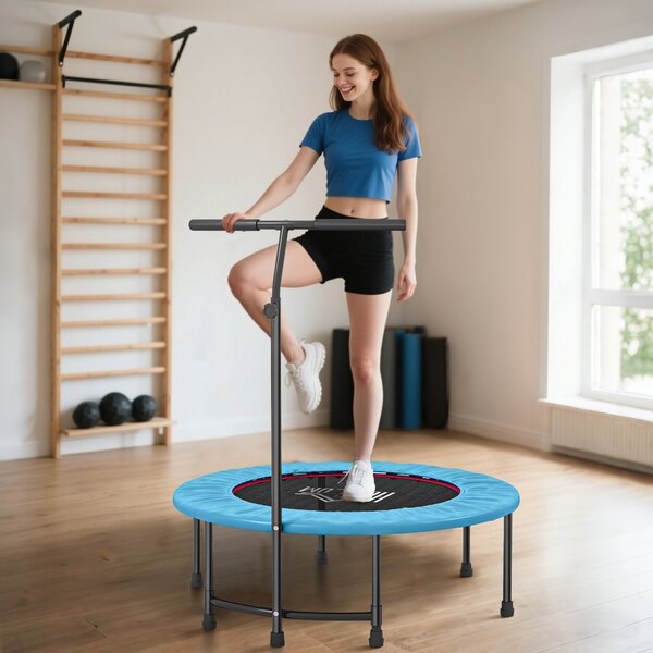 HOMCOM Trampoline Rebounder Adjustable Jumper, 40"-Blue Aosom UK