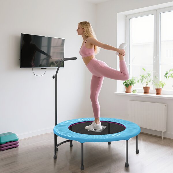 HOMCOM Trampoline Rebounder Adjustable Jumper, 40"-Blue Aosom UK