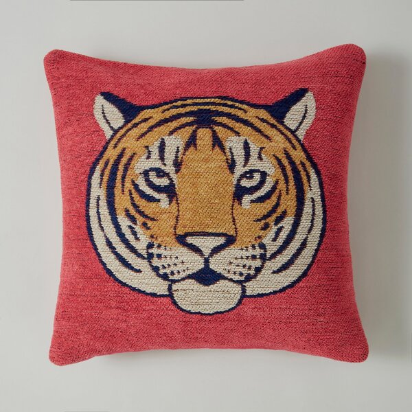 Woven Chenille Tiger Cushion