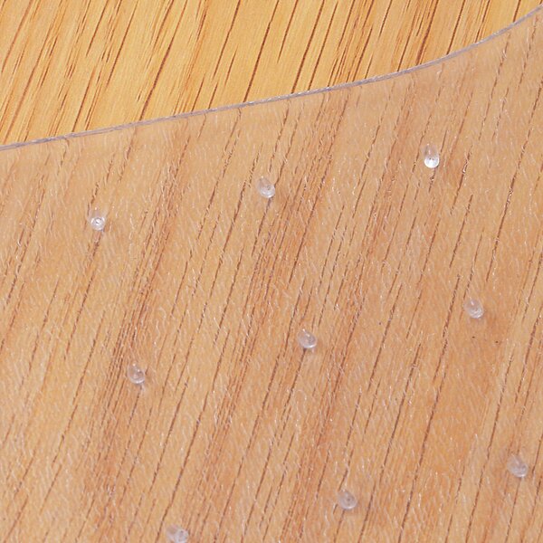 HOMCOM Office Carpet Protector Chair Mat Clear Spike Non Slip Chairmat Frosted Lipped Aosom UK