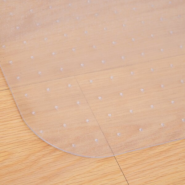 HOMCOM Office Carpet Protector Chair Mat Clear Spike Non Slip Chairmat Frosted Lipped Aosom UK