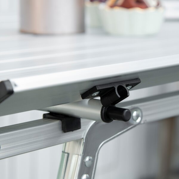 Outsunny Aluminium Portable Folding Picnic Table 4FT, Roll Up Top with Mesh Layer Rack, Ideal for Camping BBQ, Includes Carrying Bag Aosom UK