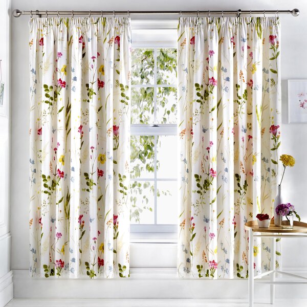 Spring Glade Multicoloured 168 x 183cm Pencil Pleat Curtains