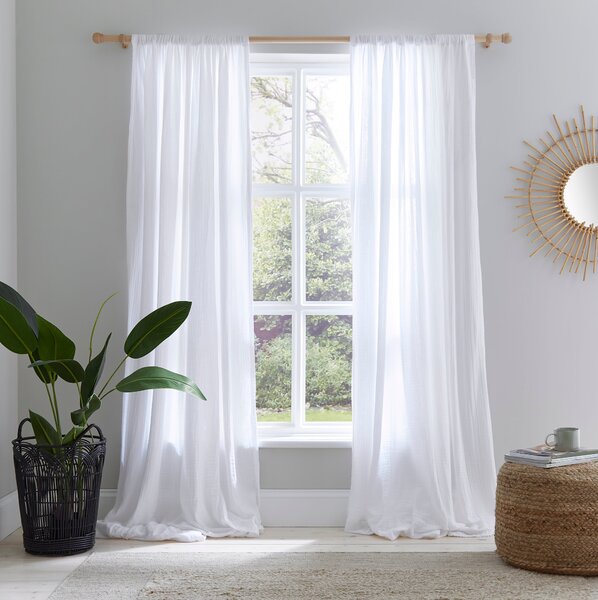 Cotton Muslin Eyelet Curtains