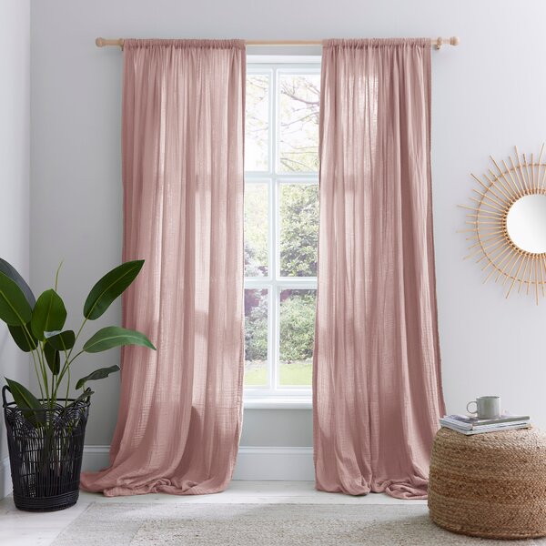 Cotton Muslin Eyelet Curtains