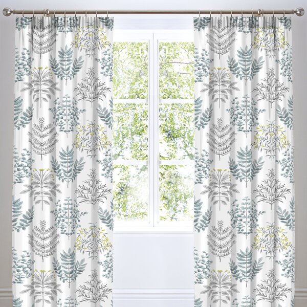 Emily Duck Egg 168 x 183cm Pencil Pleat Curtains