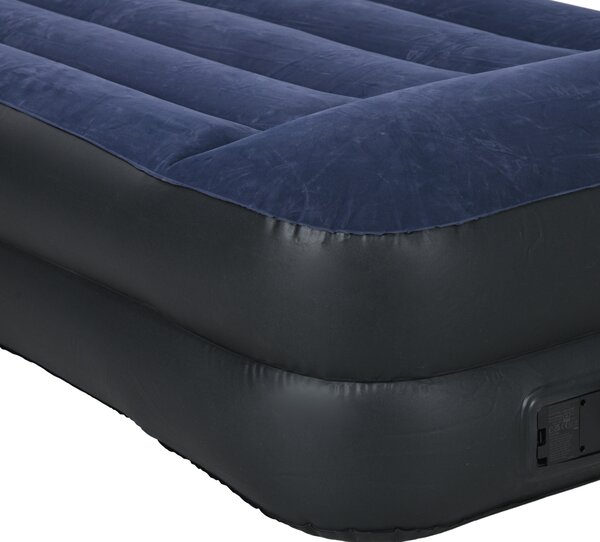 Outsunny Queen Inflatable Air Mattress with Built-in Electric Pump, Integrated Pillow for Comfortable Sleep Aosom UK