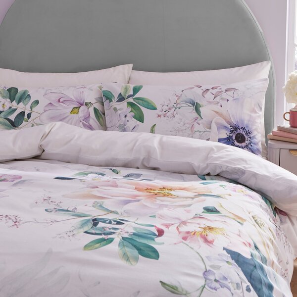 Tansy Floral Cotton Sateen Duvet Cover Set