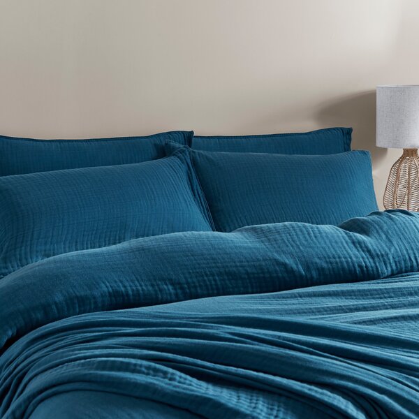 Cotton Muslin Duvet Cover and Pillowcase Set