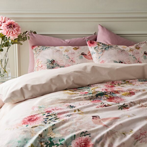 Aldridge Dramatic Floral Cotton Sateen Duvet Cover Set