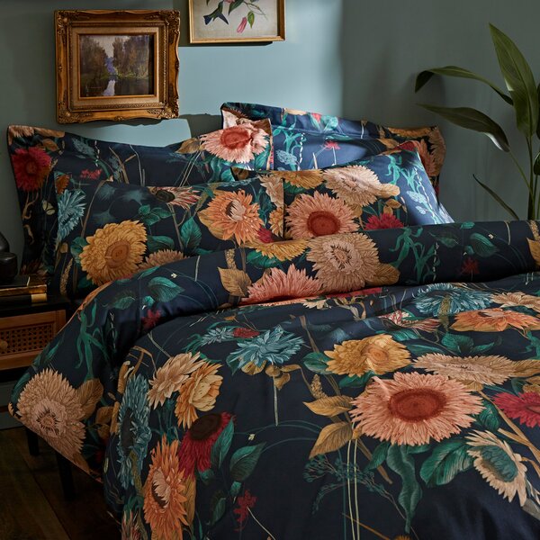 Isla Sunflower Cotton Sateen Duvet Cover Set