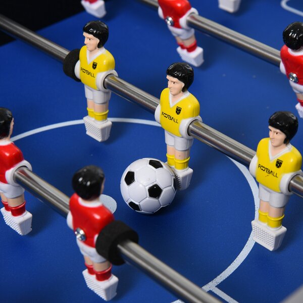 HOMCOM 2ft Foosball Table Football Game Table Arcades Competition Sized for Indoor, Game Room, Bars
