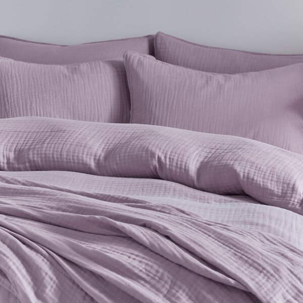 Cotton Muslin Duvet Cover and Pillowcase Set