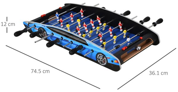 HOMCOM 2ft Foosball Table Football Game Table Arcades Competition Sized for Indoor, Game Room, Bars