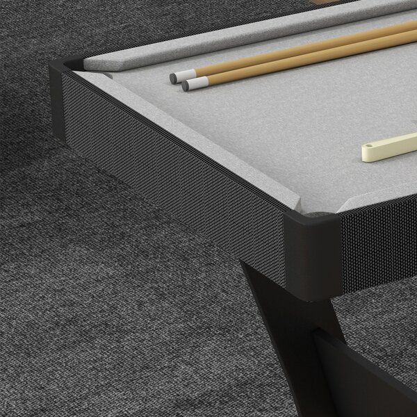 SPORTNOW 3.5ft Folding Pool Table, Snooker Table with 2 Cues, 16 Balls, Chalk, Triangle, Brush, Grey Aosom UK