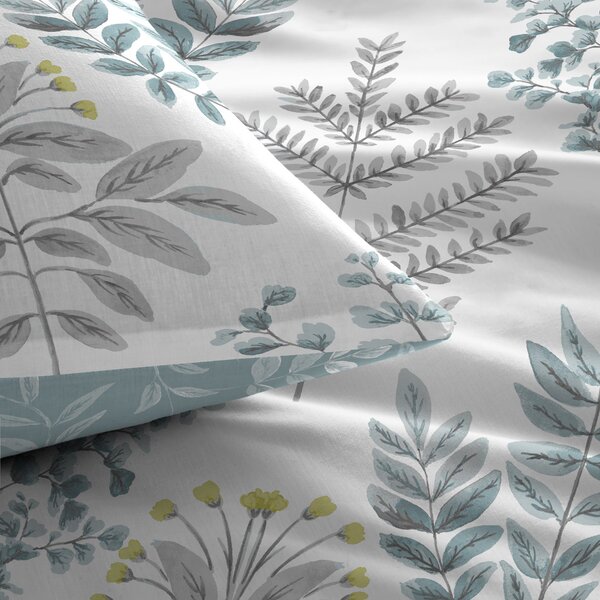 Emily Easy Care Duck Egg Duvet Cover and Pillowcase Set