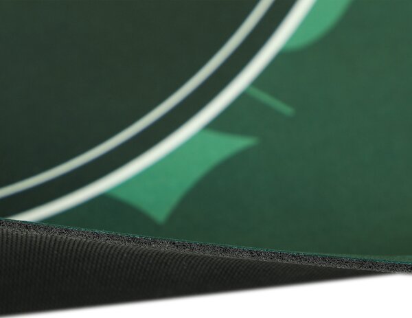 SPORTNOW 239.3 x 115.5 cm Professional Texas Hold'em Poker Mat 12 Player Water-Resistant Poker Table Mat with Felt Surface Carry Bag, Green