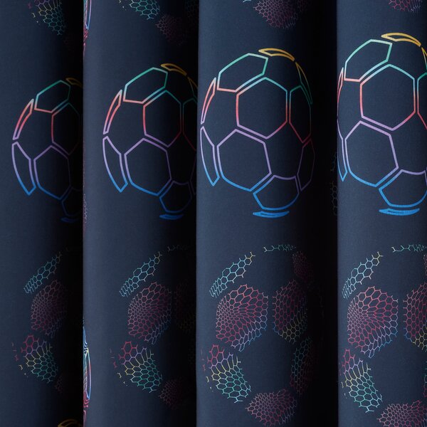 Bright Football Eyelet Blackout Curtains