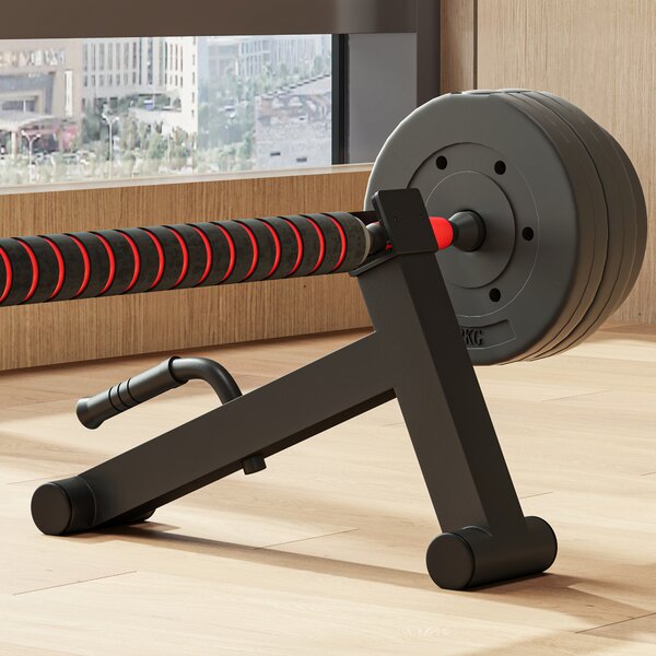 SPORTNOW Barbell Jack, Deadlift Jack w/ Non-Slip Handle, Easily Load & Unload 200kg Barbell Plates for Home Gym Deadlifting Weight Training Aosom UK