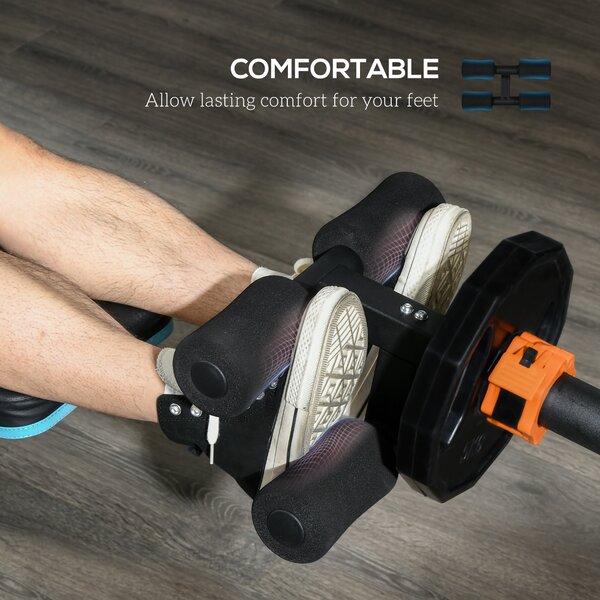 SPORTNOW Tibialis Trainer Tib Bar for Strengthening Calves Shins Ankles, Fits 5cm/2" Weight Plates Aosom UK
