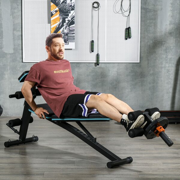 SPORTNOW Tibialis Trainer Tib Bar for Strengthening Calves Shins Ankles, Fits 5cm/2" Weight Plates Aosom UK