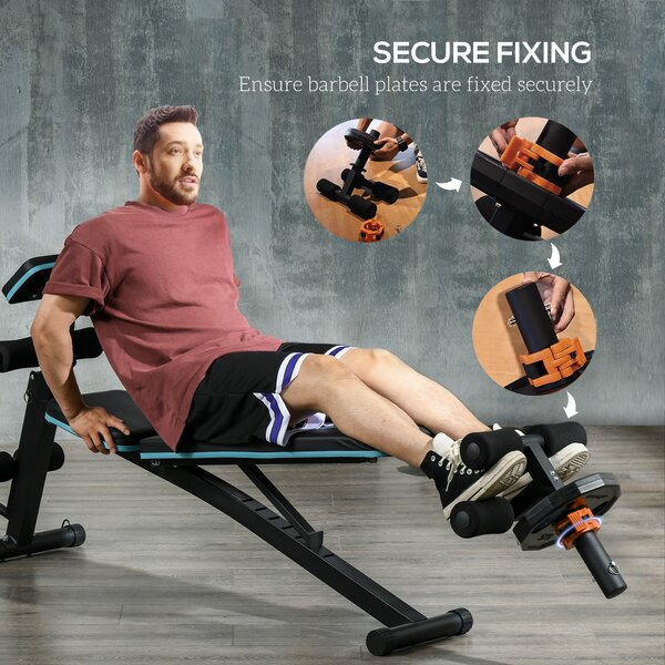 SPORTNOW Tibialis Trainer Tib Bar for Strengthening Calves Shins Ankles, Fits 5cm/2" Weight Plates Aosom UK