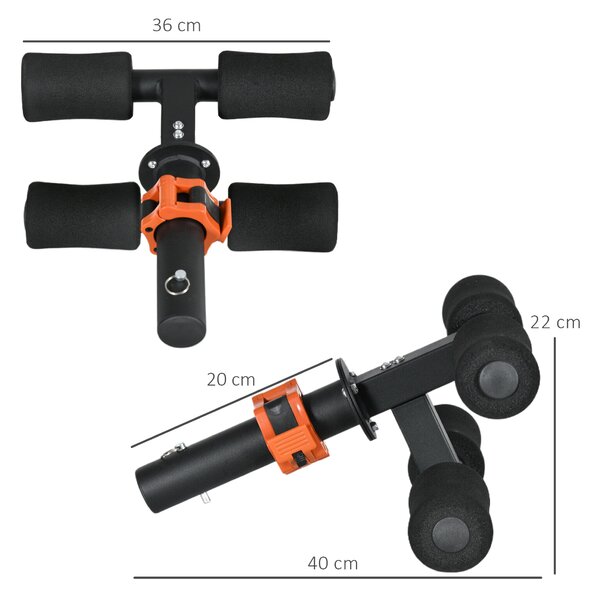 SPORTNOW Tibialis Trainer Tib Bar for Strengthening Calves Shins Ankles, Fits 5cm/2" Weight Plates Aosom UK