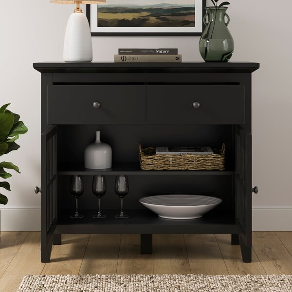 Lynton Small Glazed Sideboard, Black