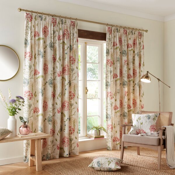 Country Meadow Pencil Pleat Curtains