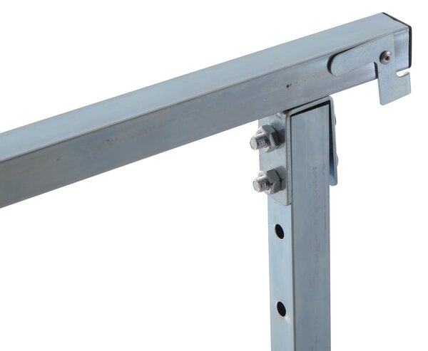 HOMCOM Set of 2 Adjustable Telescopic Builders Trestle DIY Steel Work Bench Carpenter Folding Saw Horse Tools Black