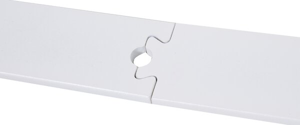 HOMCOM 6ft Modern Carbon Steel Sliding Door Track Kit White